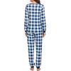 imageEkouaer Womens Pajamas Sets Long Sleeve Tops with Jogger Pants Soft Pjs Lounge Set Outfits with PocketsPattern5blue Plaid