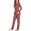 imageEkouaer Womens Pajamas Sets Long Sleeve Tops with Jogger Pants Soft Pjs Lounge Set Outfits with PocketsSnowflake