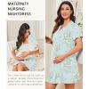 imageEkouaer Nightgowns for Women Button Down Night Gowns Short Sleeve Night Dress Notch Collar Sleep Shirt Pajama Dress S3XLDaisy