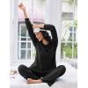 imageEkouaer Lounge Sets for Women Comfy Ribbed Knit Pajamas Fall Long Sleeve Sleepwear 2 Piece Casual LoungewearSXXLBlack