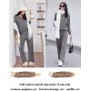 imageEkouaer Lounge Sets for Women Comfy Ribbed Knit Pajamas Fall Long Sleeve Sleepwear 2 Piece Casual LoungewearSXXLGrey