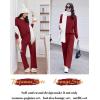 imageEkouaer Lounge Sets for Women Comfy Ribbed Knit Pajamas Fall Long Sleeve Sleepwear 2 Piece Casual LoungewearSXXLWine Red