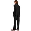 imageEkouaer Womens Pajamas Long Sleeve Sleepwear Casual Button Down Loungewear Soft Pjs Set SXXLBlack