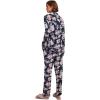 imageEkouaer Womens Pajamas Long Sleeve Sleepwear Casual Button Down Loungewear Soft Pjs Set SXXLBlack Pink Floral