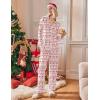 imageEkouaer Womens Pajamas Long Sleeve Sleepwear Casual Button Down Loungewear Soft Pjs Set SXXLChristmas Reindeer