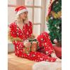 imageEkouaer Womens Pajamas Long Sleeve Sleepwear Casual Button Down Loungewear Soft Pjs Set SXXLChristmas Snowman