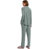 imageEkouaer Womens Pajamas Long Sleeve Sleepwear Casual Button Down Loungewear Soft Pjs Set SXXLDark Green