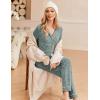 imageEkouaer Womens Pajamas Long Sleeve Sleepwear Casual Button Down Loungewear Soft Pjs Set SXXLDark Green