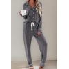 imageEkouaer Womens Pajamas Long Sleeve Sleepwear Casual Button Down Loungewear Soft Pjs Set SXXLFlower Grey