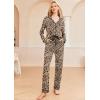 imageEkouaer Womens Pajamas Long Sleeve Sleepwear Casual Button Down Loungewear Soft Pjs Set SXXLLeopard