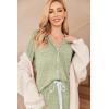 imageEkouaer Womens Pajamas Long Sleeve Sleepwear Casual Button Down Loungewear Soft Pjs Set SXXLLight Green