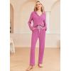 imageEkouaer Womens Pajamas Long Sleeve Sleepwear Casual Button Down Loungewear Soft Pjs Set SXXLRosy