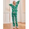 imageEkouaer Womens Pajamas Long Sleeve Sleepwear Casual Button Down Loungewear Soft Pjs Set SXXLSanta Claus