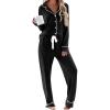 imageEkouaer Womens Pajamas Long Sleeve Sleepwear Casual Button Down Loungewear Soft Pjs Set SXXLBlack