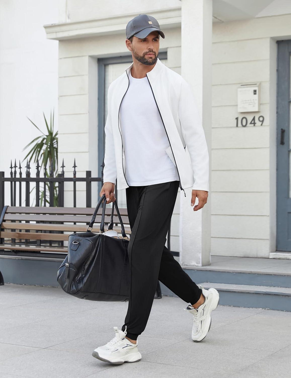 imageEkouaer Mens Pajama Pants Ultra Lightweight Pjs Bottoms Soft Sleep Jogger Pants with Pocket DrawstringBlack