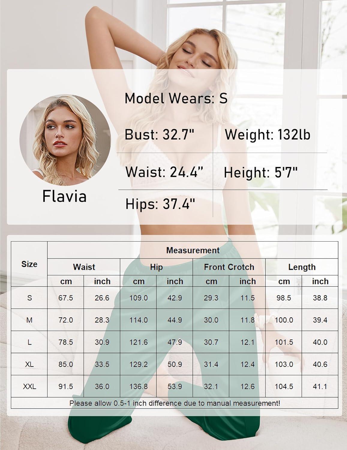 imageEkouaer Womens Silk Satin Pajama Pants Comfy Pj Pants for Women Elastic Waist Ladies Sleep Bottoms with Side PocketsDark Green