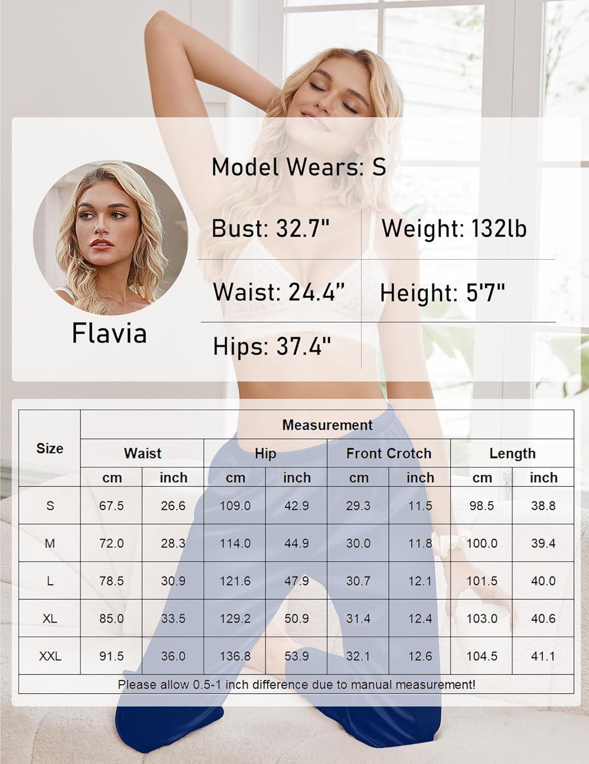 imageEkouaer Womens Silk Satin Pajama Pants Comfy Pj Pants for Women Elastic Waist Ladies Sleep Bottoms with Side PocketsNavy Blue