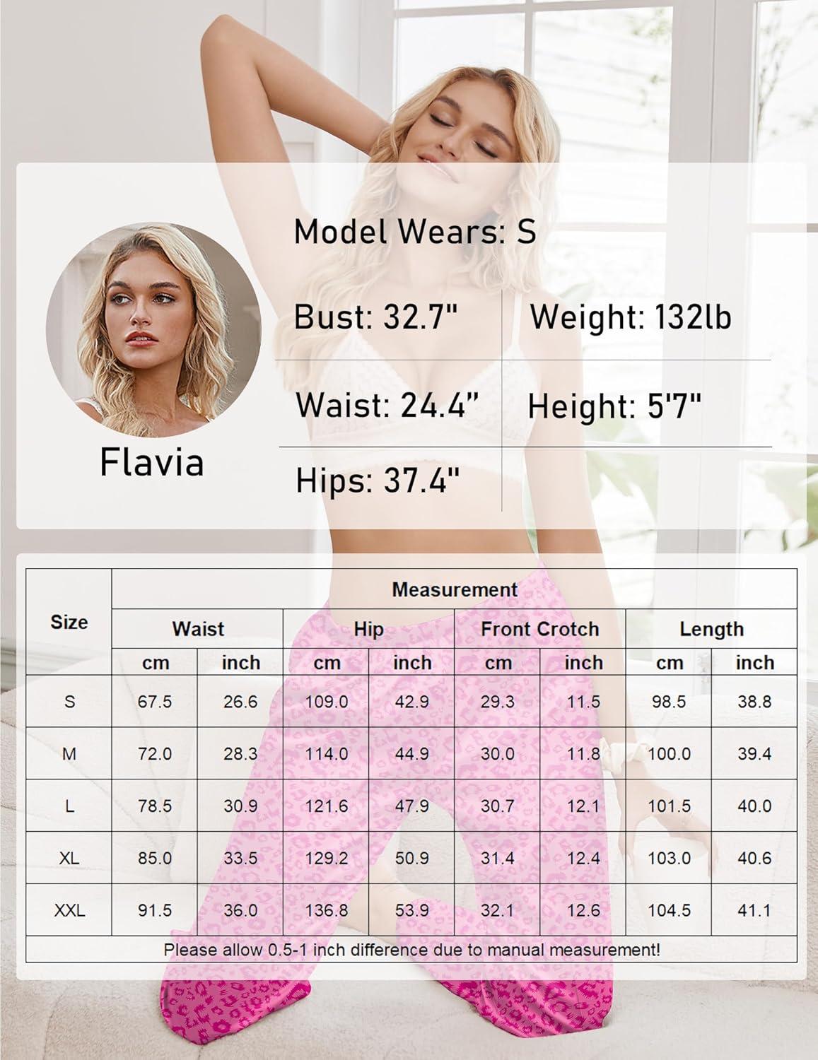 imageEkouaer Womens Silk Satin Pajama Pants Comfy Pj Pants for Women Elastic Waist Ladies Sleep Bottoms with Side PocketsPink Leopard