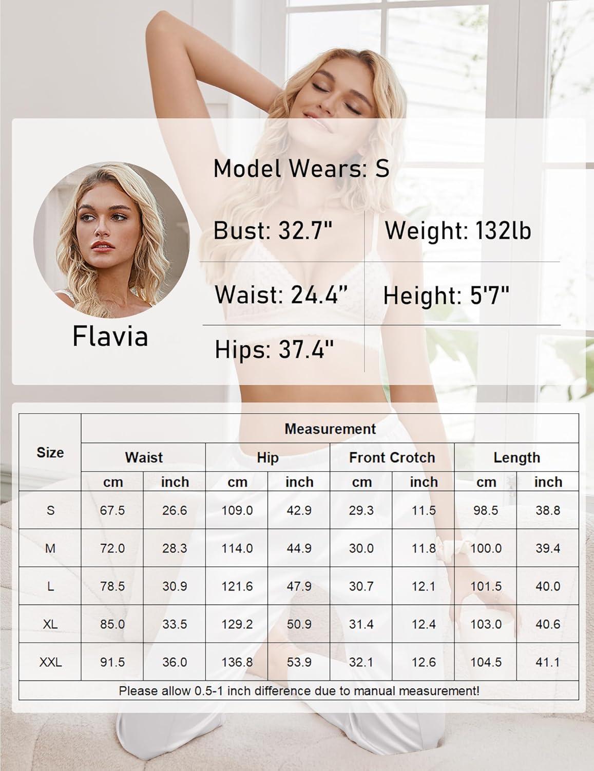 imageEkouaer Womens Silk Satin Pajama Pants Comfy Pj Pants for Women Elastic Waist Ladies Sleep Bottoms with Side PocketsWhite