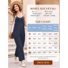 imageEkouaer Jumpsuits for Women Loose Sleeveless Adjustable Spaghetti Strap Romper Stretchy Wide Leg Pants Outfits with PocketsBlue