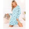 imageEkouaer Long Sleeve Nightgowns for Women Sexy Lace Night Shirt V Neck Sleep Shirt Soft SleepwearBlue Planet