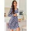 imageEkouaer Long Sleeve Nightgowns for Women Sexy Lace Night Shirt V Neck Sleep Shirt Soft SleepwearStar
