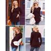 imageEkouaer Maternity Shirts 3 Packs Pleated Long Sleeve Tops Tunic Casual Pregnancy ClothesBlackGreenDark Red