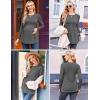 imageEkouaer Maternity Shirts 3 Packs Pleated Long Sleeve Tops Tunic Casual Pregnancy ClothesBlackGreyPink