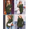 imageEkouaer Maternity Shirts 3 Packs Pleated Long Sleeve Tops Tunic Casual Pregnancy ClothesGreenGreyPurple