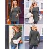 imageEkouaer Maternity Shirts 3 Packs Pleated Long Sleeve Tops Tunic Casual Pregnancy ClothesGreenGreyPurple