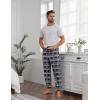 imageEkouaer Mens Pajama Pants Ultra Lightweight Pjs Bottoms Soft Sleep Jogger Pants with Pocket DrawstringBlue Plaid