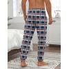 imageEkouaer Mens Pajama Pants Ultra Lightweight Pjs Bottoms Soft Sleep Jogger Pants with Pocket DrawstringBlue Plaid