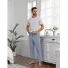 imageEkouaer Mens Pajama Pants Ultra Lightweight Pjs Bottoms Soft Sleep Jogger Pants with Pocket DrawstringDenim