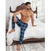 imageEkouaer Mens Pajama Pants Ultra Lightweight Pjs Bottoms Soft Sleep Jogger Pants with Pocket DrawstringGreen Plaid