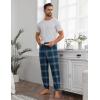 imageEkouaer Mens Pajama Pants Ultra Lightweight Pjs Bottoms Soft Sleep Jogger Pants with Pocket DrawstringGreen Plaid