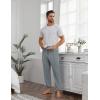 imageEkouaer Mens Pajama Pants Ultra Lightweight Pjs Bottoms Soft Sleep Jogger Pants with Pocket DrawstringLight Grey