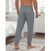 imageEkouaer Mens Pajama Pants Ultra Lightweight Pjs Bottoms Soft Sleep Jogger Pants with Pocket DrawstringLight Grey
