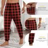 imageEkouaer Mens Pajama Pants Ultra Lightweight Pjs Bottoms Soft Sleep Jogger Pants with Pocket DrawstringRed Plaid