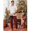 imageEkouaer Mens Pajama Pants Ultra Lightweight Pjs Bottoms Soft Sleep Jogger Pants with Pocket DrawstringRed Plaid