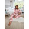 imageEkouaer Womens Waffle Knit Pajama Sets Comfy Long Sleeve Lounge Sets 2 Piece Matching Pj Sets with PocketsChristmas Snowflake Deer