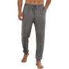 imageEkouaer Mens Pajama Pants Ultra Lightweight Pjs Bottoms Soft Sleep Jogger Pants with Pocket DrawstringMgray