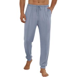 imageEkouaer Mens Pajama Pants Ultra Lightweight Pjs Bottoms Soft Sleep Jogger Pants with Pocket DrawstringDenim