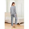 imageEkouaer 2 Pack Women Pajama Long Sleeve Sleepwear Soft Loungewear Pjs Sets with Pockets SXXLBlackGrey Star Print