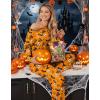 imageEkouaer 2 Pack Women Pajama Long Sleeve Sleepwear Soft Loungewear Pjs Sets with Pockets SXXLPumpkin HeadHalloween Skull Prints