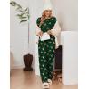 imageEkouaer 2 Pack Women Pajama Long Sleeve Sleepwear Soft Loungewear Pjs Sets with Pockets SXXLRed Gingerbread ManGreen Santa