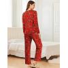 imageEkouaer 2 Pack Women Pajama Long Sleeve Sleepwear Soft Loungewear Pjs Sets with Pockets SXXLRed Gingerbread ManGreen Santa