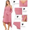 imageEkouaer Maternity Nursing Gown and Robe Set Labor Delivery Nursing Nightgowns for Breastfeeding Pregnancy ClothesCoral Pink