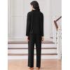 imageEkouaer Women Pajamas Set Long Sleeve Sleepwear Button Down Pjs Soft 2 Piece Loungewear with Long PantsBlack