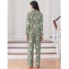 imageEkouaer Women Pajamas Set Long Sleeve Sleepwear Button Down Pjs Soft 2 Piece Loungewear with Long PantsChristmas Green