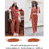 imageEkouaer Women Pajamas Set Long Sleeve Sleepwear Button Down Pjs Soft 2 Piece Loungewear with Long PantsChristmas Red